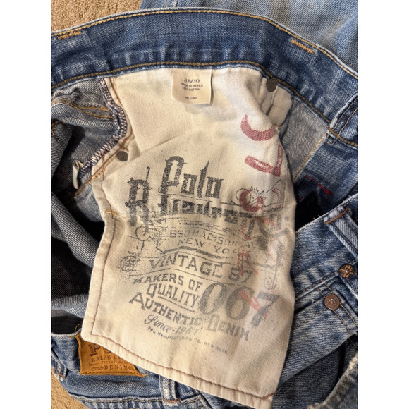 Polo Ralph Lauren Jeans Mens 38x30 Medium 867 Classic Blue Wash Denim Pants - Picture 7 of 8